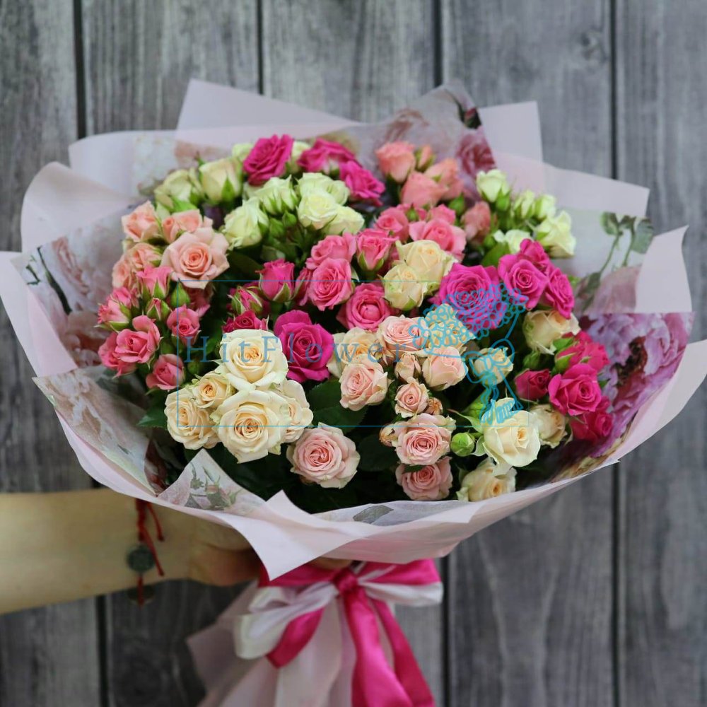 Букет роз Кустовые розы